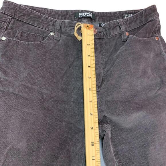 Buffalo David Bitton Womens Gray Corduroy Pants Mid Rise Slim Leg Size 10x32 - Picture 9 of 10
